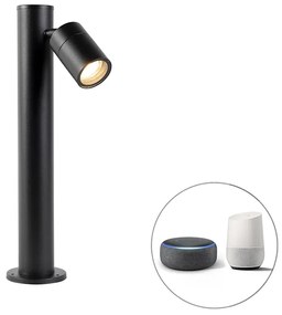 Lampă de exterior inteligentă neagră 45 cm reglabilă, inclusiv Wi-Fi GU10 - Solo