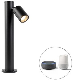 Lampa inteligenta de exterior neagra 45 cm reglabila inclusiv Wifi GU10 - Solo