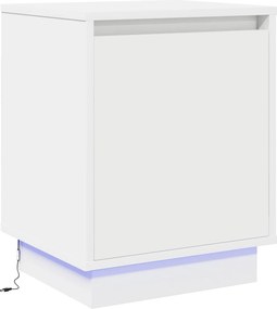 vidaXL Dulap de noapte Alb 39 x 34,5 x 50 cm Lemn compozit