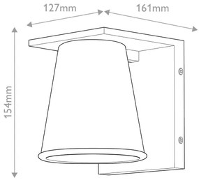 Aplică LED de exterior Hinkley HK-HANS-S-BLK HANS 1xGU10/8W/230V IP44