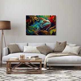 Tablou - Iguana colorată (90x60 cm)