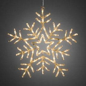 Decorațiune de Crăciun de exterior Fulg de zăpadă 90 LED, albă caldă, 58 x 58 cm