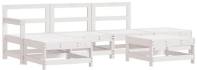 3186320 vidaXL Set mobilier de grădină, 6 piese, alb, lemn masiv pin
