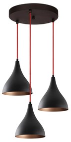 Berceste - N-1398 Candelabru design interior Negru Roșu 46x46x119 cm