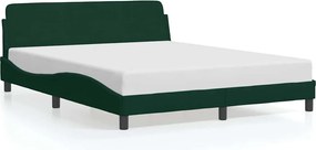 vidaXL Cadru de pat, Dover, verde închis, 160x200 cm, catifea