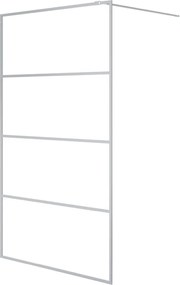 vidaXL Paravan duș walk-in argintiu 115x195 cm sticlă ESG transparentă