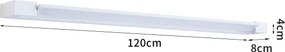 BRILAGI - LED Aplică de perete pentru exterior AQUA LINE LED/36W/230V 120 cm IP44 alb