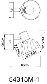 Aplica metal alama sticla chihlimbar ZACHERY