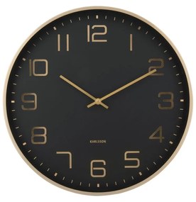 Karlsson 5973BK ceas de perete design negru, diametru 40 cm