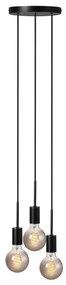 Nordlux - Lustră pe cablu PACO 3xE27/25W/230V neagră