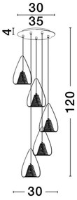 Lustra design modern decorativ Hugo 5L
