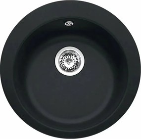 Chiuveta bucatarie compozit Franke Single 1 cuva 50 cm tectonite finisaj negru mat