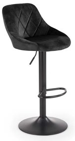 Scaun de bar H101 velvet negru