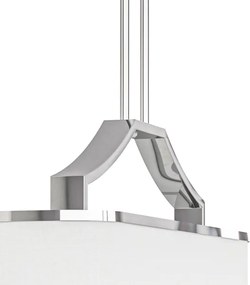 Open Design OR84849 - Lustră pe tijă GERDO OVALE 6xE14/12W/230V crom lucios/alb