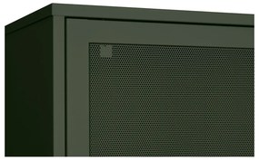 Dulap verde închis din metal cu ușă glisantă 90x180x40 cm Veep – Unique Furniture