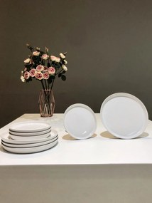 Farfurie Desert Casablanca Alb 20 cm (glazura din minerale)