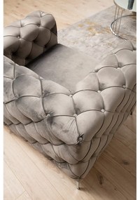 Canapea gri închis cu tapițerie din catifea 237 cm Como – Balcab Home