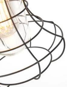 Lampă suspendată rustică de exterior neagră - Moreno