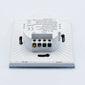 Intrerupator tip sonerie, sticla alba, 6A, V-TAC