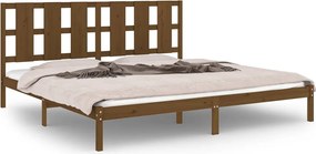 vidaXL Cadru de pat, maro miere, 200x200 cm, lemn masiv de pin