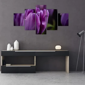 Tablou cu flori de lalele (125x70 cm), în 40 de alte dimensiuni noi