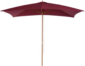 Umbrela din lemn Outsunny, bordo 2x3m  | Aosom RO