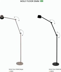 Lampa de podea cu brat articulat MOLLY negru