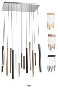 Lustră LED pe cablu Redo 01-2055 MADISON 14xLED/4W/230V cupru