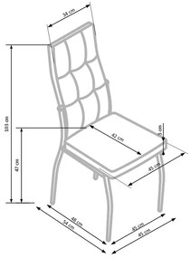 Scaun de bucaterie Muriel, gri/negru