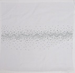 Husa de perna decorativa STONY 40x40 cm, alba