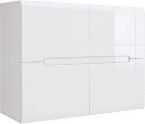 Comoda AZTECA TRIO, alb, PAL, cu usi, 105x41x84 cm