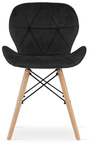 Scaun negru LAGO VELVET