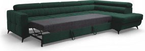 Colțar extensibil Nardo Maxi dreapta - verde catifea Bluvel 78