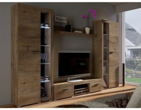 Mobilier living Rokara XL (stejar Lefkas) (fără iluminat). 1058315