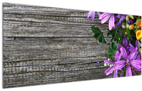 Tablou - flori de câmp (120x50 cm), în 40 de alte dimensiuni noi