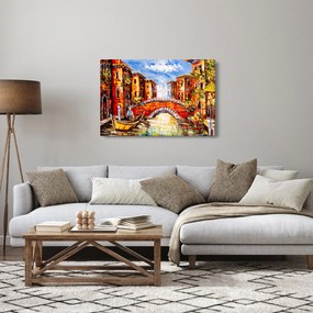 Tablou - Pictură în ulei a orașului III. (90x60 cm)
