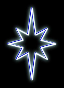 Steaua LED, agățat, 45 x 70 cm, alb rece