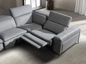 Coltar 5 locuri, Functia Relax, Sezlong Stanga, Cowhide gri