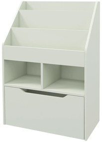 HOMCOM Raft pentru copii cu sertar, raft pentru cărți cu rafturi, 60 x 29,9 x 90 cm, Verde | Aosom Romania