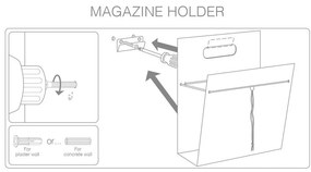 Suport de reviste din metal și din piele ecologică Bull M – LIND DNA