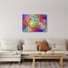 Tablou pe sticlă - Abstracția poligonală (70x50 cm)