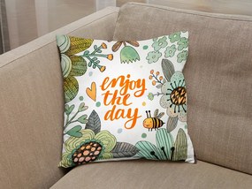 Feta de perna decorativa ENJOY THE DAY 45x45 cm, colorata