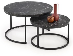 Set 2 buc. măsuțe de cafea Jacarta (negru). 1092449