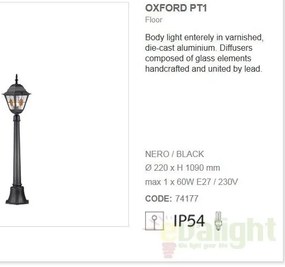 Stalp exterior IP54 OXFORD PT1