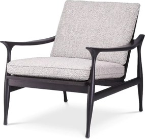 Fotoliu elegant design LUX Manzo negru / bouclé grey