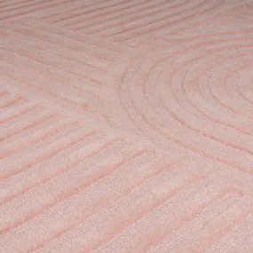 Covor din lână Flair Rugs Zen Garden 120 x 170 cm, roz