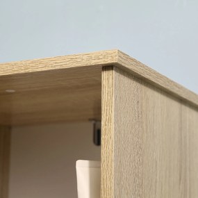 kleankin Dulap pentru baie, de dimensiuni reduse, din lemn, dulap coloana cu rafturi, dulap si sertare, alb, 32.6x30x171.2cm