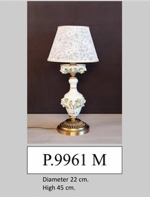 Veioza design italian din alama si portelan colorat 9961