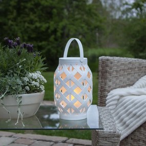 Felinar Star Trading Flame Lantern, înălțime 23 cm, alb