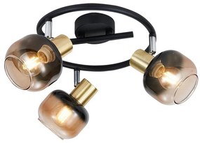 Spot Prezent 27515 PEGAS 3xE14/40W/230V negru/fumuriu